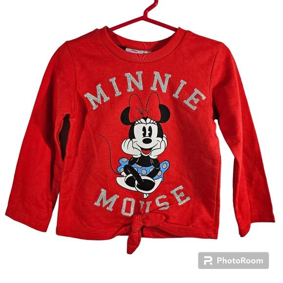 Minnie Mouse Long-sleeved Tee with Tie NWT Toddler Size 3T - Picture 1 of 6